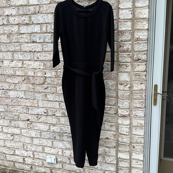 Madewell Black Crepe Sloan Jumpsuit 6 - Picture 4 of 13